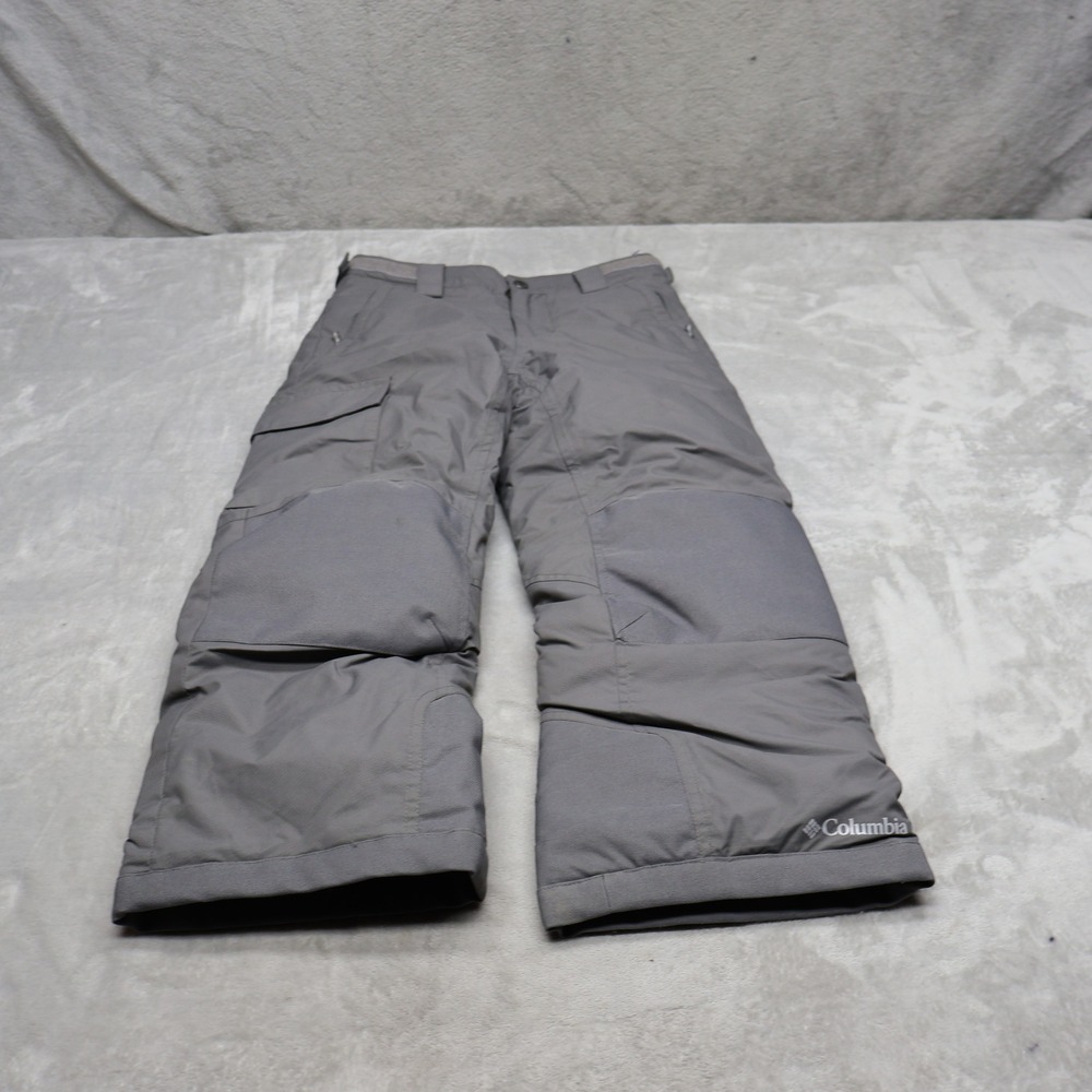Columbia Snow Pants Kids Small 8 Grey Bugaboo II Insulated Ski Omni-Heat 26x21